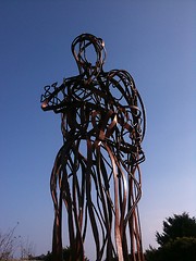 Image showing steel man on Llanbedrog cliffs