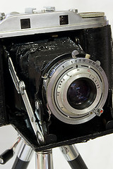 Image showing Retro Film Camera on tripod