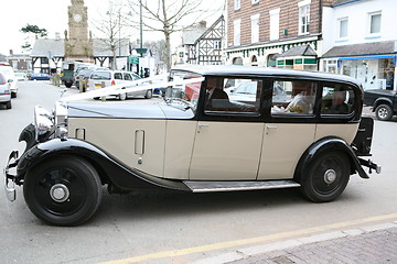 Image showing vintage wedding car