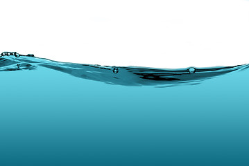 Image showing Blue water wave