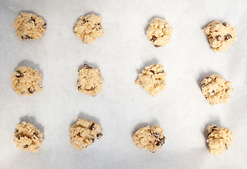 Image showing Cookie Dough on Pan