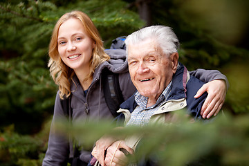 Image showing Portrait Grandfather Granddaughter