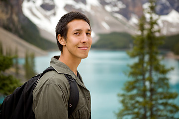 Image showing Happy Hiker Portrait