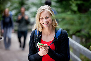 Image showing Happy Woman with Cell Phone