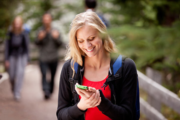 Image showing Woman Text Phone