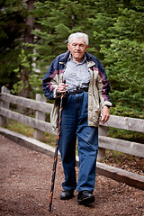 Image showing Elderly man Walking