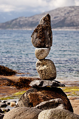 Image showing Rock Stacking Sculpture