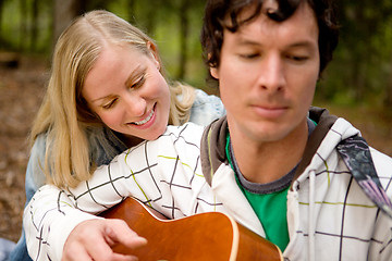 Image showing Outdoor Guitar Couple