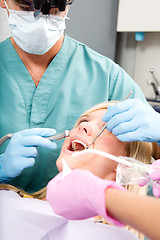 Image showing Dentist Drilling Tooth