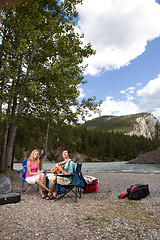 Image showing Camping Guitar Outdoor