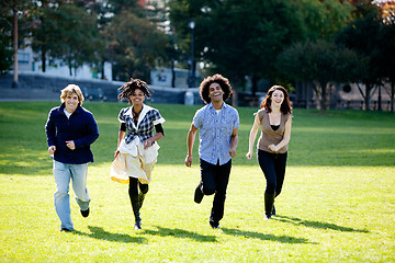 Image showing Group People Run