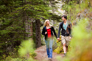 Image showing Walk Forest Couple