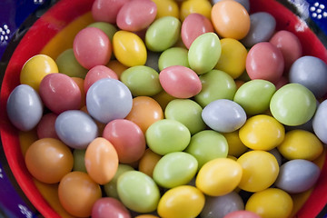 Image showing Close up on a Bowl of Candy