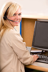 Image showing Receptionist with Headset