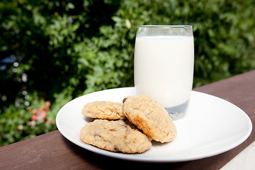 Image showing Milk and Cookies