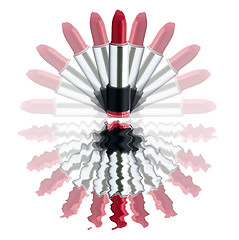 Image showing Abstract Lipstick Collage