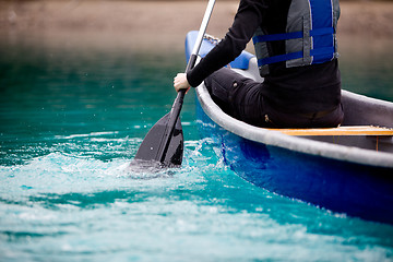 Image showing Canoe Paddle Detail