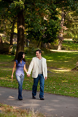 Image showing Couple Walk Park