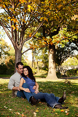 Image showing Couple Relax Park