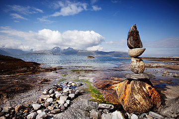 Image showing Rock Stacking Sculpture