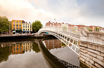 Image showing Hapenny Bridge, Dublin Ireland
