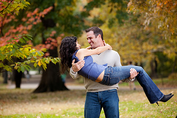 Image showing Man Holding Woman