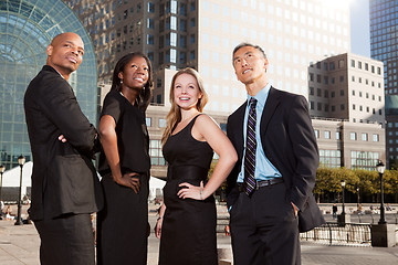 Image showing Business Team Look Up