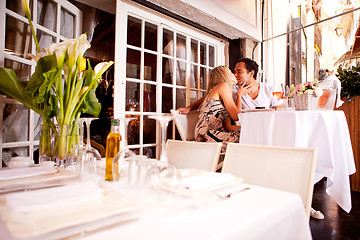 Image showing Romantic Couple in Restaurant