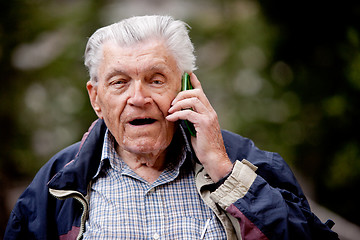 Image showing Senior Cell Phone Talking