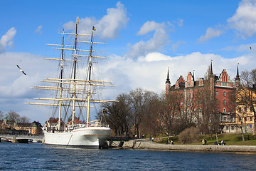 Image showing Sailing ship in Stockholm, Sweden