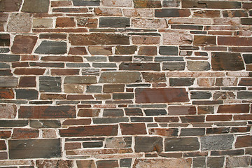 Image showing Brown stone wall