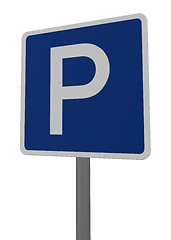 Image showing roadsign parking