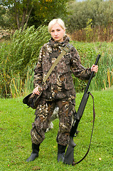 Image showing Girl hunter.