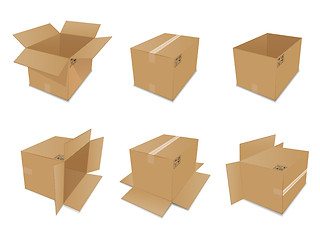 Image showing Vector cardboard boxes