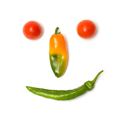 Image showing Vegetable face.