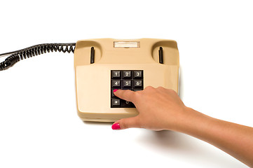 Image showing Hand and telephone.