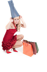 Image showing Happy woman with Christmas presents