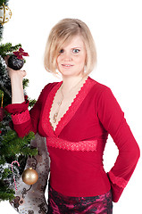 Image showing Happy woman with Christmas presents
