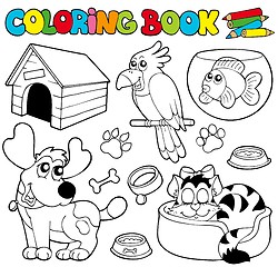 Image showing Coloring book with pets 1