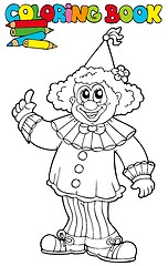 Image showing Coloring book with funny clown