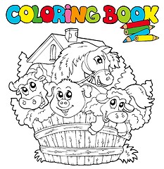 Image showing Coloring book with cute animals 2