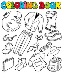 Image showing Coloring book with apparel 1