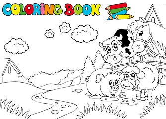 Image showing Coloring book with cute animals 3