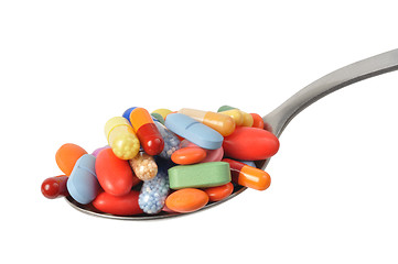 Image showing Pills on a Teaspoon