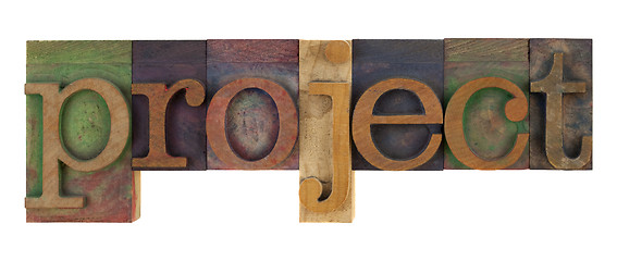 Image showing project - vintage letterpress type blocks