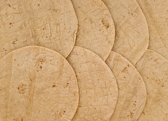 Image showing wheat tortilla background