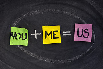 Image showing you and me - relationship concept