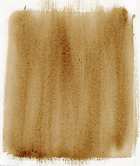 Image showing brown painted background with canvas texture