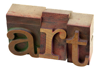 Image showing art - vintage letterpress type