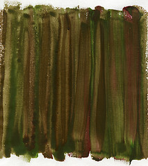 Image showing green, brown, and red abstract on canvas